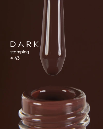 DARK Stamping Polish nr 43 brązowy, 10 ml