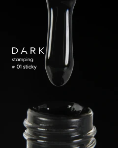 DARK Stamping Polish nr 01 czarny STICKY, 10 ml