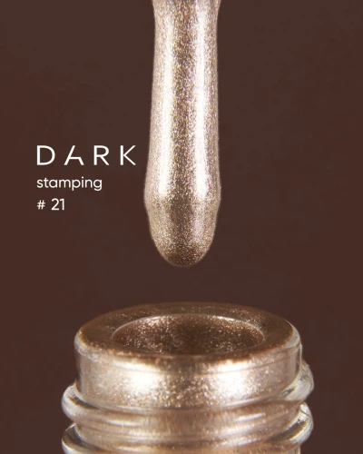 DARK Stamping Polish nr 21 białe złoto metalik, 10 ml