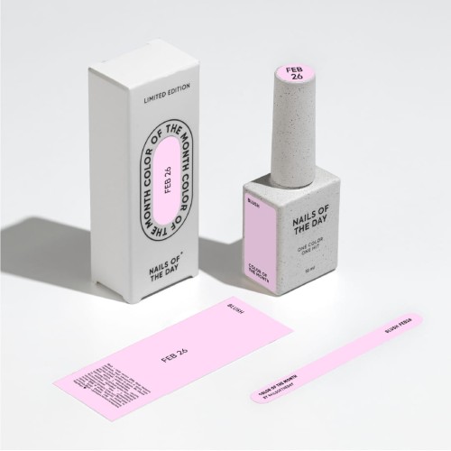 NAILSOFTHEDAY Color of the Month February 2026 Blush - jasnoróżowy pastelowy lakier hybrydowy, 10 ml