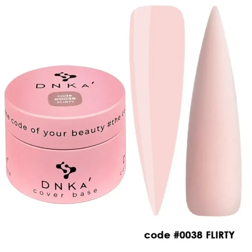DNKa RUBBER BASE FRENCH NEW FORMULA (cover), 30 ml #0038 Flirty