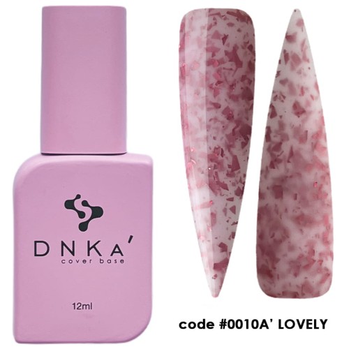 DNKa RUBBER BASE FRENCH NEW FORMULA (cover), 12 ml #0010A' Lovely