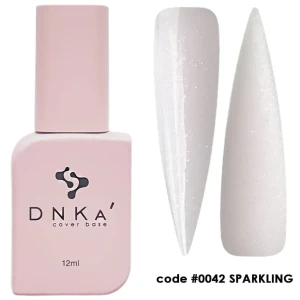 DNKa RUBBER BASE FRENCH NEW FORMULA (cover), 12 ml #0042 Sparkling