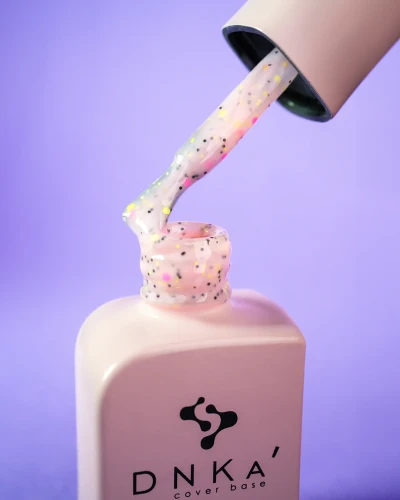 DNKa RUBBER BASE FRENCH NEW FORMULA (cover), 12 ml #0061 Confetti