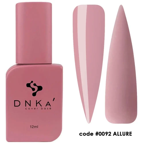 DNKa RUBBER BASE FRENCH NEW FORMULA (cover), 12 ml #0092 Allure