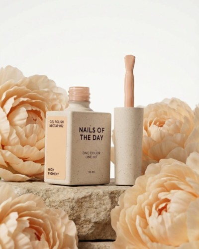 NAILSOFTHEDAY Nectar 092 Gel Polish - jasnobrzoskwiniowy lakier hybrydowy, 10 ml