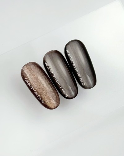 NAILSOFTHEDAY Cat Eye Gel Polish 10 – brązowy lakier hybrydowy z efektem "kocie oko", 6 ml