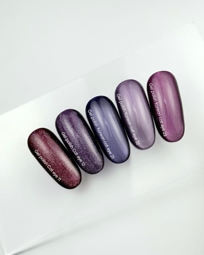 NAILSOFTHEDAY Cat Eye Gel Polish 12 – fioletowy lakier hybrydowy z efektem "kocie oko", 6 ml