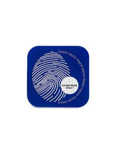 TOUCH Cover base Gloss 1 - mleczna półprzezroczysta baza ze srebrnym brokatem, 30 ml (SALE)