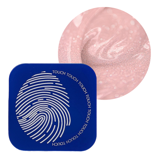 TOUCH Cover base Rosy shine - biało-różowa z brokatem półprzezroczysta baza hybrydowa, 30 ml (SALE)