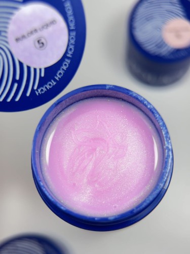 TOUCH Builder liquid 05 - różowy z brokatem mocny żel o płynnej koncystencji, 15 ml (SALE)