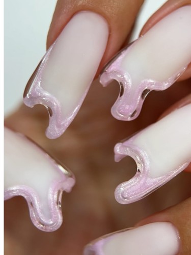 TOUCH Builder liquid 05 - różowy z brokatem mocny żel o płynnej koncystencji, 15 ml (SALE)