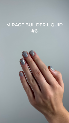TOUCH Mirage builder liquid 06 - odblaskowy niebieski żel o płynnej konsystencji, 15 ml (SALE)