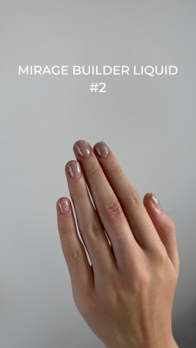 TOUCH Mirage builder liquid 02 - odblaskowy złoty żel o płynnej konsystencji, 15 ml (SALE)