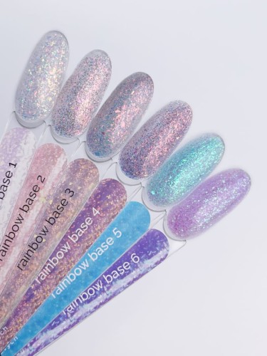 TOUCH Rainbow base 04 - baza hybrydowa z płatkami yuki, 13 ml (SALE)