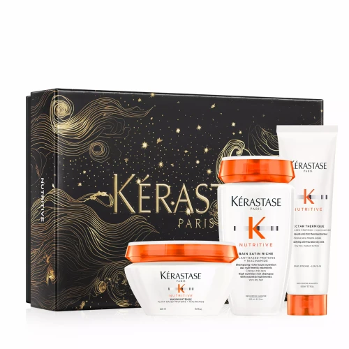 Kérastase Nutritive zestaw odżywczy do włosów suchych | szampon, maska, nektar termiczny