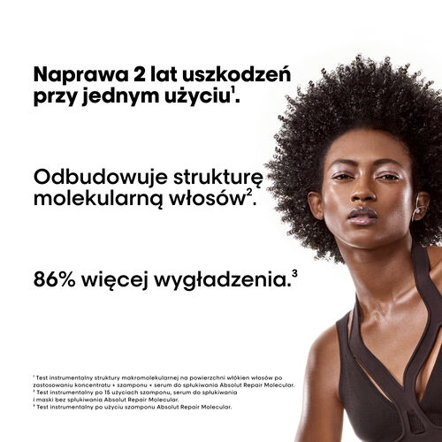 L'Oréal Absolut Repair Molecular Szampon odbudowujący włosy zniszczone 300 ml