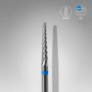 STALEKS Frez węglikowy stożek niebieski 2,3 mm x 14 mm