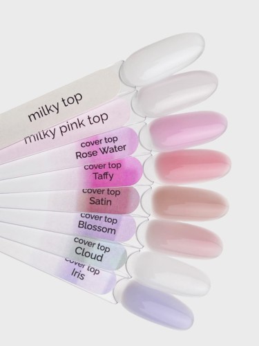 TOUCH Cover top Blossom - różowo-bezowy półprzezroczysty top hybrydowy, 7 ml