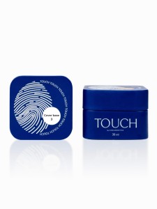 TOUCH Cover base 03 - chłodna biała baza hybrydowa ze srebrnymi drobinkami, 30 ml