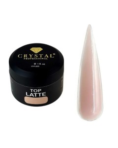 CRYSTAL Top Latte – kamuflujący top hybrydowy UV/LED - 30ml