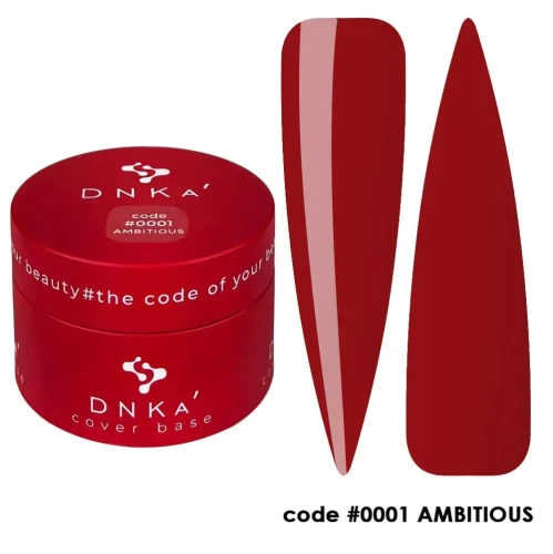 DNKa RUBBER BASE FRENCH NEW FORMULA (cover), 30 ml #0001 Ambitious
