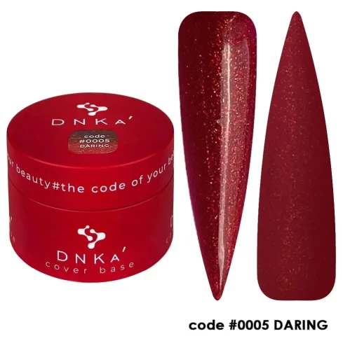 DNKa RUBBER BASE FRENCH NEW FORMULA (cover), 30 ml #0005 Daring