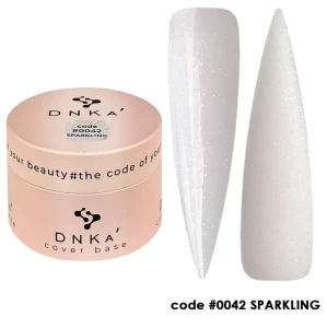 DNKa RUBBER BASE FRENCH NEW FORMULA (cover), 30 ml #0042 Sparkling