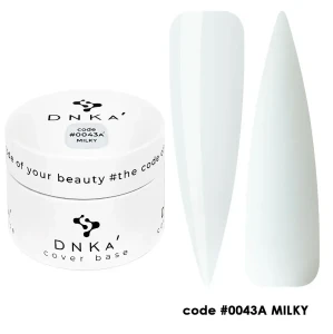 DNKa RUBBER BASE FRENCH NEW FORMULA (cover), 30 ml #0043A' Milky