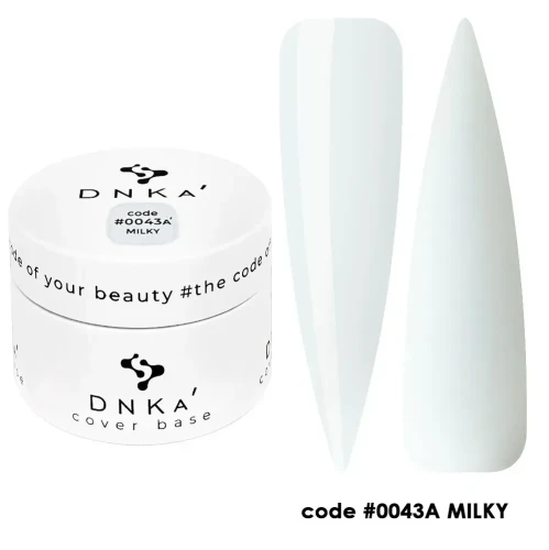DNKa RUBBER BASE FRENCH NEW FORMULA (cover), 30 ml #0043A' Milky