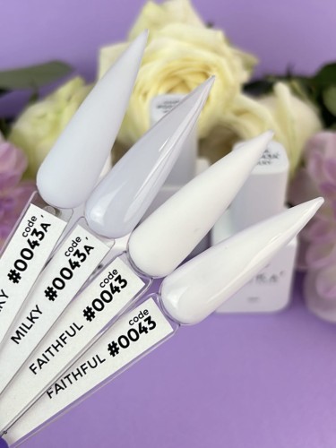 DNKa RUBBER BASE FRENCH NEW FORMULA (cover), 30 ml #0043A' Milky