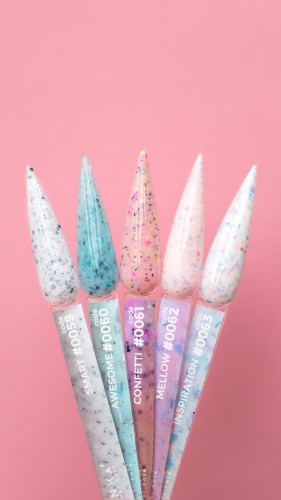 DNKa RUBBER BASE FRENCH NEW FORMULA (cover), 30 ml #0061 Confetti