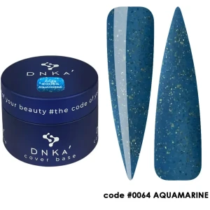 DNKa RUBBER BASE FRENCH NEW FORMULA (cover), 30 ml #0064 Aquamarine