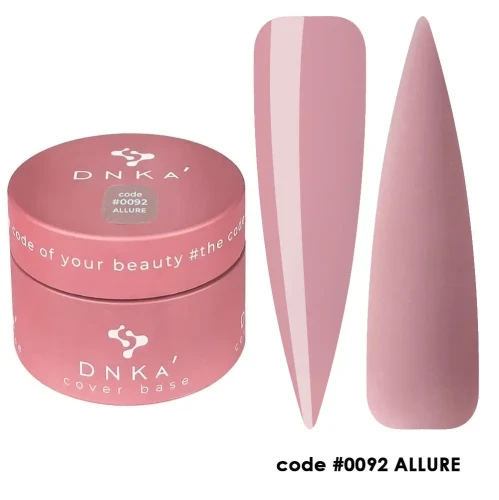 DNKa RUBBER BASE FRENCH NEW FORMULA (cover), 30 ml #0092 Allure