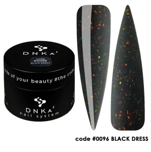 DNKa RUBBER BASE FRENCH NEW FORMULA (cover), 30 ml #0096 Black Dress