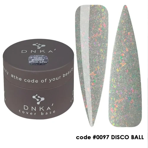 DNKa RUBBER BASE FRENCH NEW FORMULA (cover), 30 ml #0097 Disco Ball