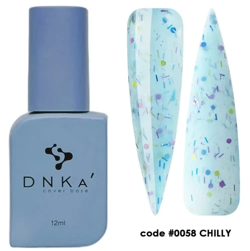 DNKa RUBBER BASE FRENCH NEW FORMULA (cover), 12 ml #0058 Chilly