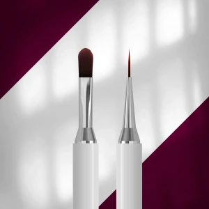 STALEKS EXCLUSIVE Dwustronny pędzel do żelu 11 mm / liner 12 mm