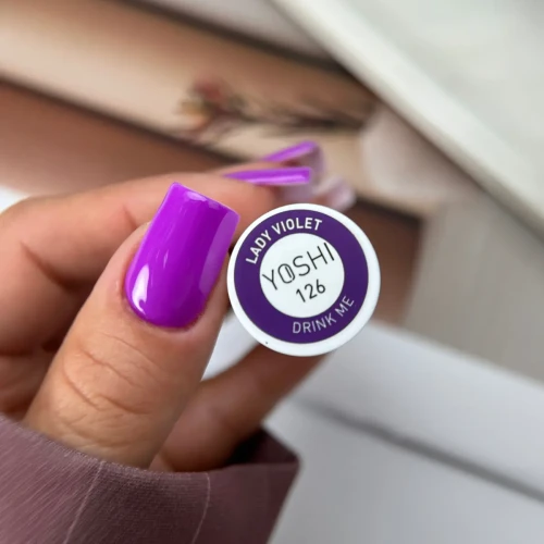 YOSHI Lakier Hybrydowy UV LED Lady Violet 6 ml – 126