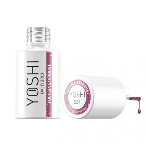 YOSHI Lakier Hybrydowy UV LED Fuchsia Stardust 6 ml – 524