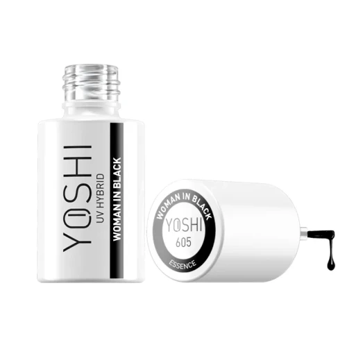 YOSHI Lakier Hybrydowy UV Hybrid Woman In Black 6 ml – 605