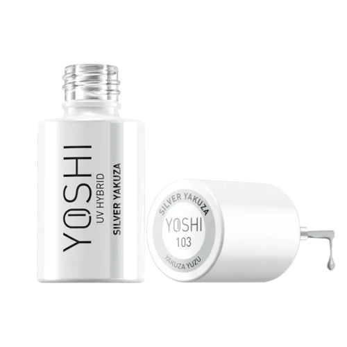 YOSHI Lakier Hybrydowy UV Hybrid Silver Yakuza 6 ml – 103