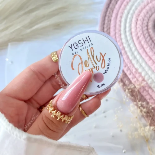 YOSHI Żel Budujący Jelly PRO Gel UV LED Velvet Nude <b>15ml</b>