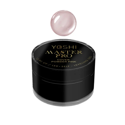 YOSHI Żel Samopoziomujący Master PRO Gel UV LED Cover Powder Pink <b>15 ml</b>