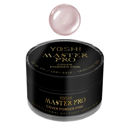 YOSHI Żel Samopoziomujący Master PRO Gel UV LED Cover Powder Pink<b>50 ml</b>