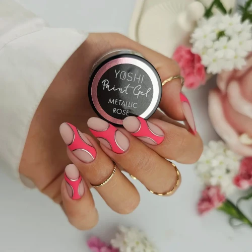 YOSHI Paint Gel UV LED 5 ml – Metallic Rose