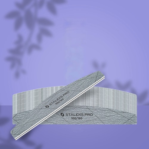 STALEKS SMART 40 Mineralny pilnik do paznokci półksiężyc 100/180 grit (25 szt.)