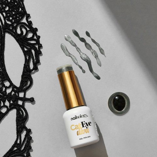 Clavier Nailsology Zestaw lakierów hybrydowych Cat Eye Diva 8ml efekt magnetyczny 5D