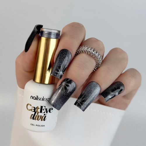 Clavier - Nailsology Lakier hybrydowy Cat Eye Diva, C08 Cat Fiction, 8ml