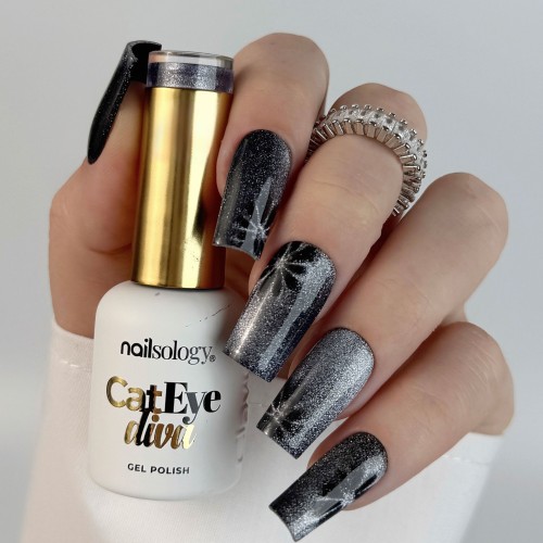Clavier - Nailsology Lakier hybrydowy Cat Eye Diva, C08 Cat Fiction, 8ml